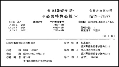 勇心酒造の特許
