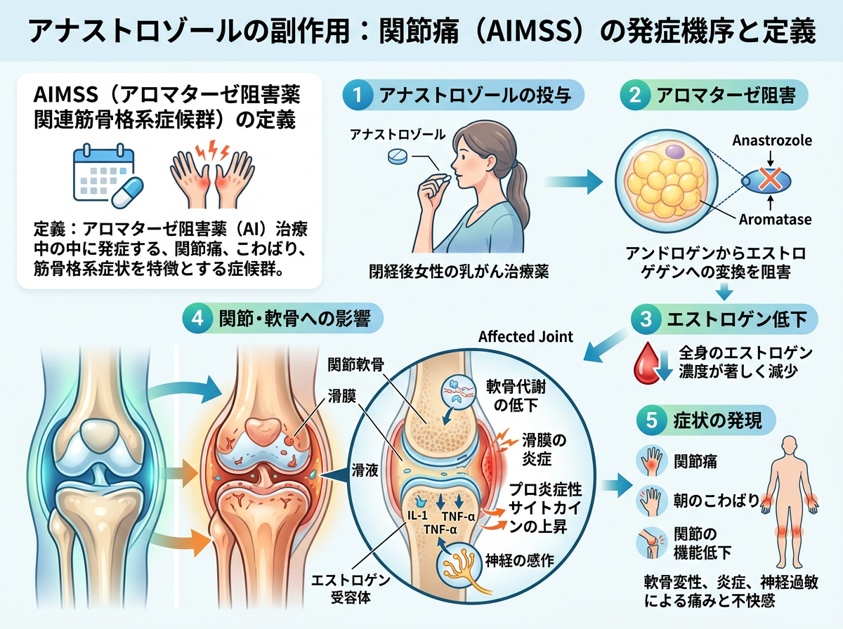 アナストロゾール副作用の関節痛（AIMSS）とは何か：発症機序と定義