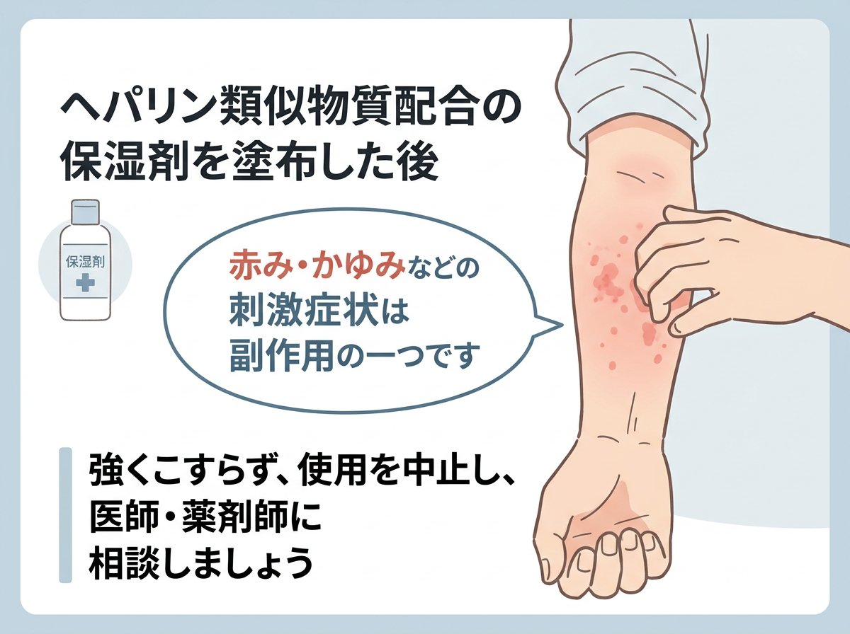 ヘパリンの副作用で皮膚に赤みやかゆみが出る症状