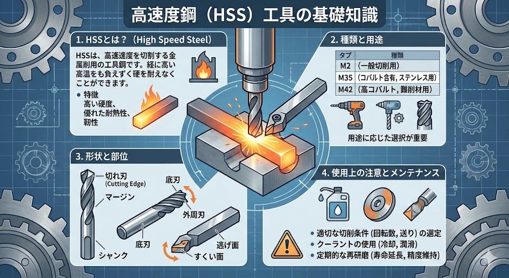 高速度鋼（HSS）工具の基礎知識