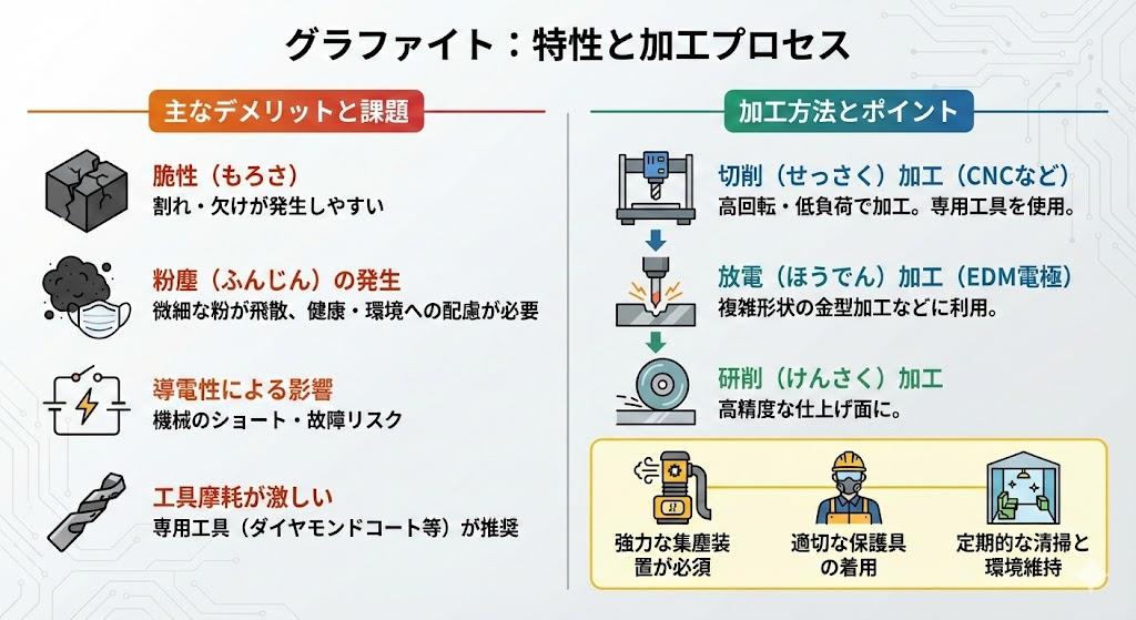 グラファイト デメリットと加工