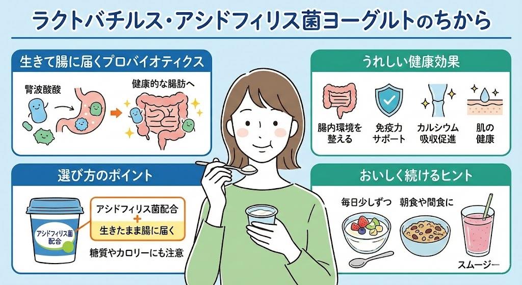ラクトバチルス　アシドフィリス菌のヨーグルト