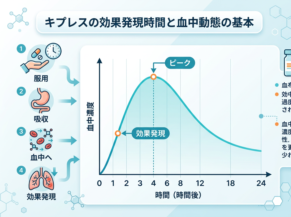 キプレスの効果発現時間と血中動態の基本
