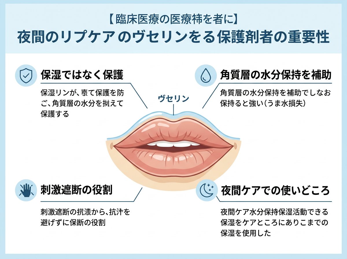 唇ケアに使う夜のワセリン、なぜ「保護剤」であることを理解すべきか