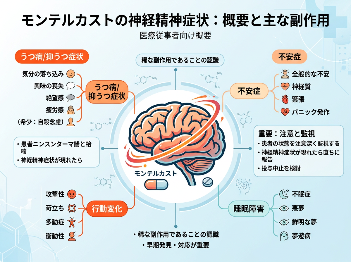モンテルカストの副作用としてのうつ・神経精神症状の全体像