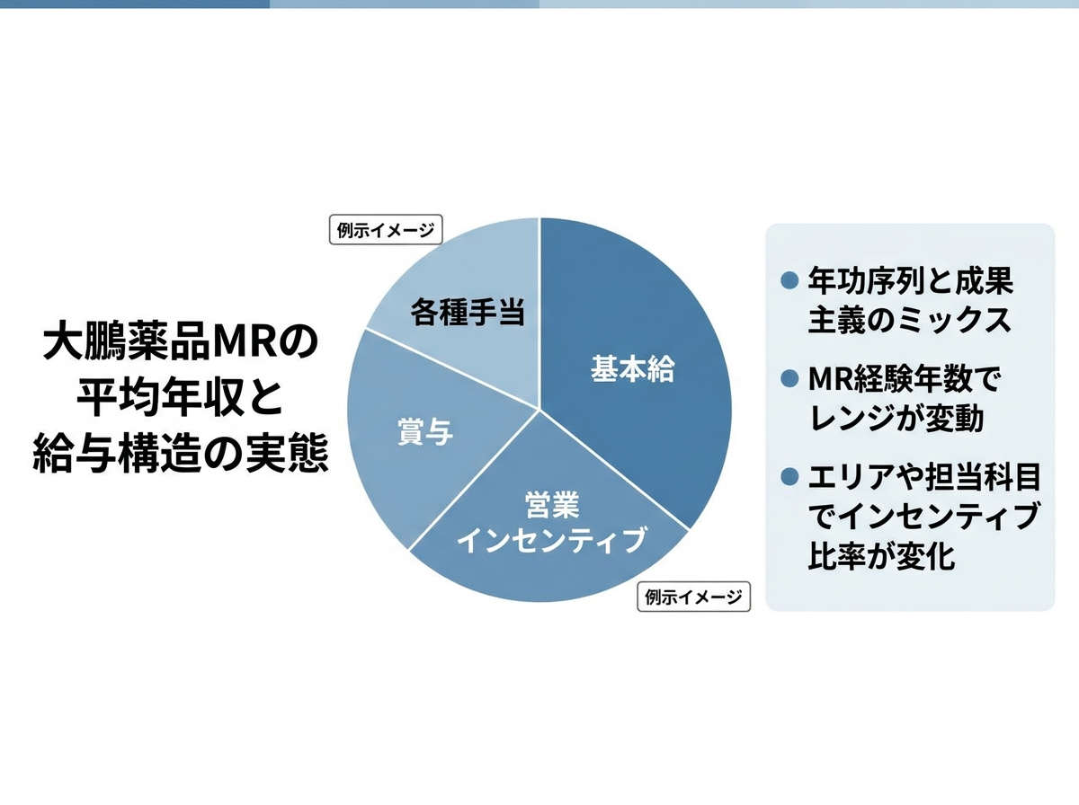 大鵬薬品MRの平均年収と給与構造の実態