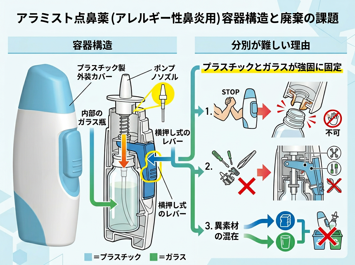 点鼻薬アラミストの容器構造と捨て方が難しい理由