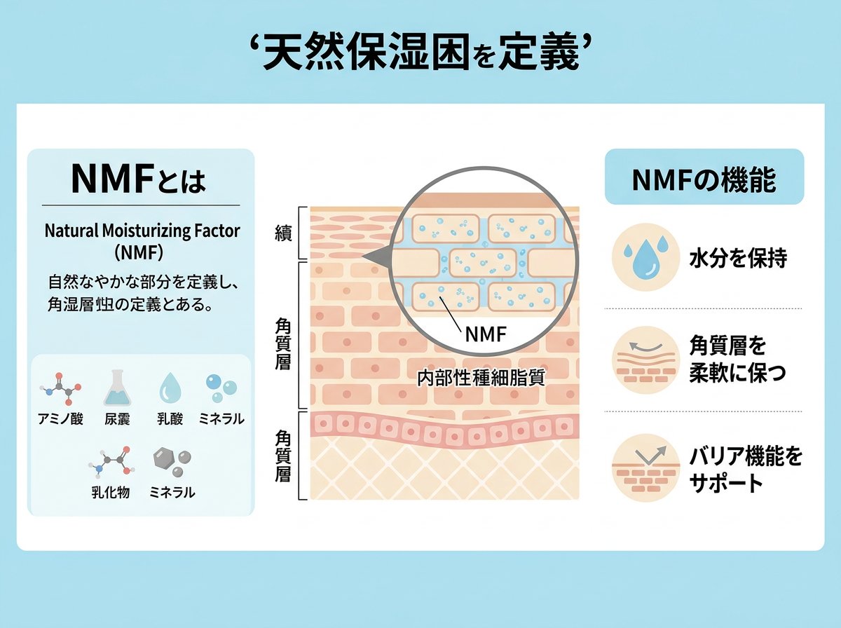 天然保湿因子NMFの定義と角質層での位置づけ