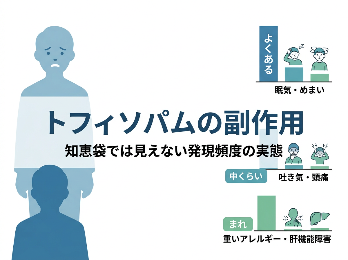 トフィソパムの副作用:知恵袋では見えない発現頻度の実態